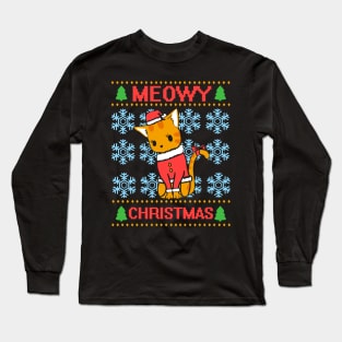 Meowy Christmas Long Sleeve T-Shirt